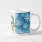 Sinterklaas en rendier, vrolijk kerstfeest grote koffiekop (Rechts)