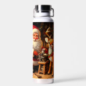 Sinterklaas en rendier waterfles (Achterkant)