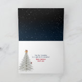 Sinterklaas en rendieren in maanlicht feestdagen kaart (Binnen)