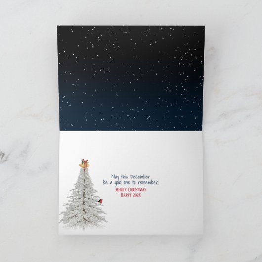 Sinterklaas en rendieren in maanlicht feestdagen kaart (Binnen)