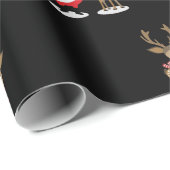 Sinterklaas en rendieren - Kerst Schattige Cadeaupapier (Rol Hoek)