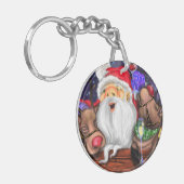 Sinterklaas en Rendieren Leuke Sleutelhanger Kerst (Voorkant Links)