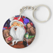 Sinterklaas en Rendieren Leuke Sleutelhanger Kerst (Achterkant)