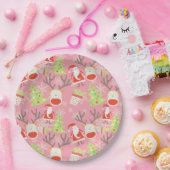 Sinterklaas en rendieren met kerstboom papieren bordje (Feest)