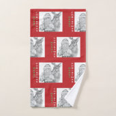 Sinterklaas en rendierkerstkerstkerstman bad handdoek (Handdoek)
