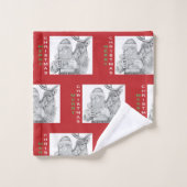 Sinterklaas en rendierkerstkerstkerstman bad handdoek (Wasdoekje)