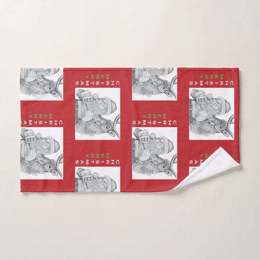 Sinterklaas en rendierkerstkerstkerstman bad handdoek (Handdoek)