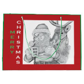 Sinterklaas en rendierkerstkerstkerstman groot cadeauzakje (Achterkant)