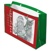 Sinterklaas en rendierkerstkerstkerstman groot cadeauzakje (Achterkant Gekanteld)