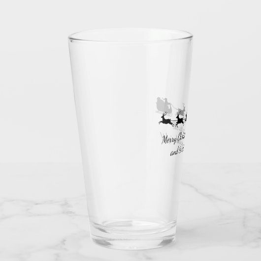 Sinterklaas en rendierontwerp Drink glas (Rechts)