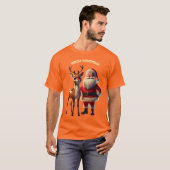 Sinterklaas en Rudolph de Roodneus Rendier URM T-shirt (Voorkant volledig)