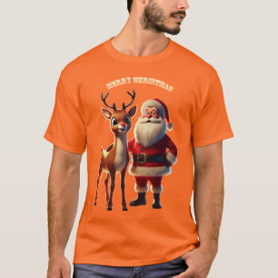 Sinterklaas en Rudolph de Roodneus Rendier URM T-shirt