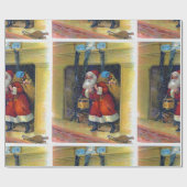 Sinterklaas en Schoorsteen Cadeaupapier (Vlak)