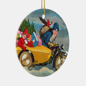 Sinterklaas en Sidecar Keramisch Ornament (Rechts)