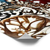 Sinterklaas en Sneeuw Mainen in een Winter Wonderl Poster (Hoek)