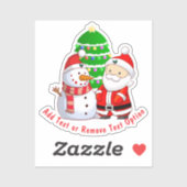 Sinterklaas en Sneeuwman Kerstmis Sticker (Vel)