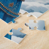 Sinterklaas en sneeuwmeisje vieren kerst legpuzzel (Zijkant)