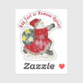 Sinterklaas en Speelgoed Tas Kerstmis Sticker (Vel)