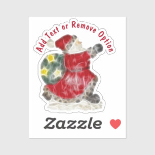 Sinterklaas en Speelgoed Tas Kerstmis Sticker