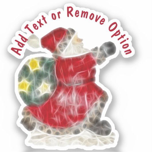 Sinterklaas en Speelgoed Tas Kerstmis Sticker (Voorkant)