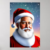 Sinterklaas en sterrennacht | AI Art Poster (Voorkant)