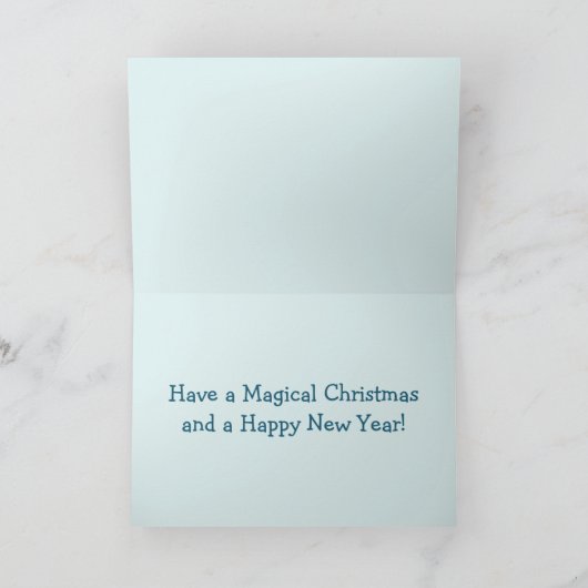 Sinterklaas en Unicorn Magische Kerstmis Feestdagen Kaart (Binnen)