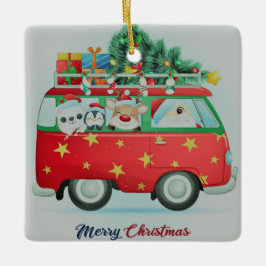 Sinterklaas en vrienden keramisch ornament