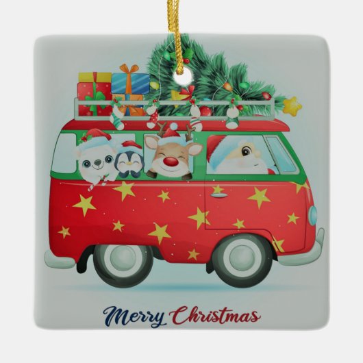 Sinterklaas en vrienden keramisch ornament (Voorkant)