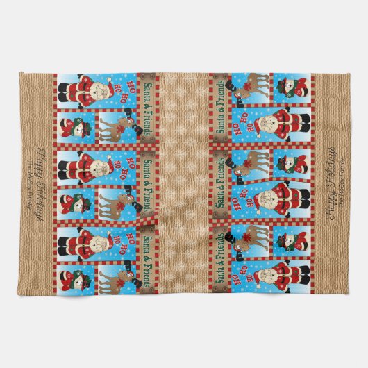 Sinterklaas en vrienden theedoek (Horizontaal)