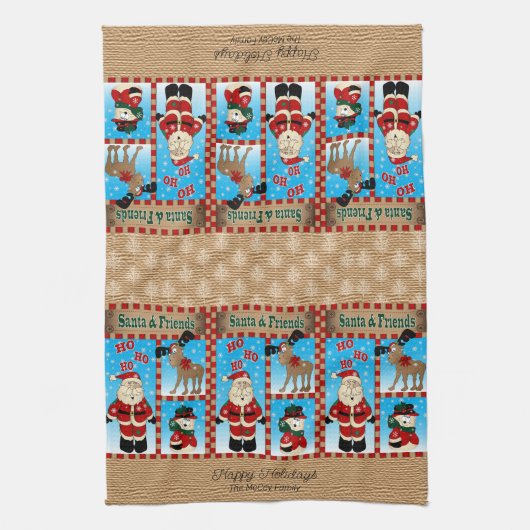 Sinterklaas en vrienden theedoek (Verticaal)