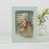 Sinterklaas en zijn Amazing Flying Machine Uitnodi Kaart (Staand voorkant)