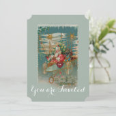 Sinterklaas en zijn Amazing Flying Machine Uitnodi Kaart (Staand voorkant)