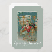 Sinterklaas en zijn Amazing Flying Machine Uitnodi Kaart (Voorkant / Achterkant)