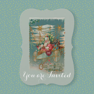 Sinterklaas en zijn Amazing Flying Machine Uitnodi Kaart