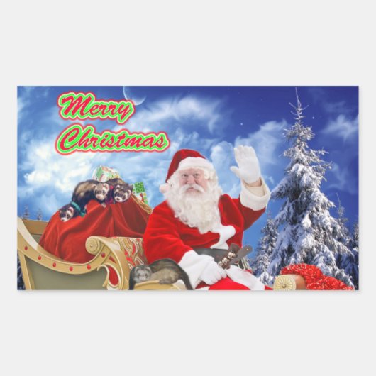 Sinterklaas en zijn fretten vakantie Stickers (Voorkant)