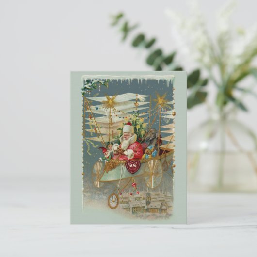 Sinterklaas en zijn geweldige vliegmachine Briefka Feestdagenkaart (Staand voorkant)