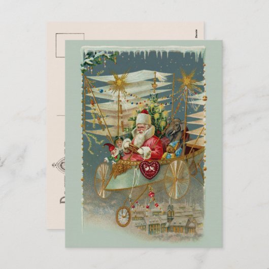 Sinterklaas en zijn geweldige vliegmachine Briefka Feestdagenkaart (Voorkant / Achterkant)