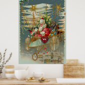 Sinterklaas en zijn geweldige vliegmachine Poster (Keuken)