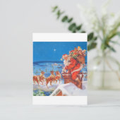 Sinterklaas en zijn machtige rendier feestdagenkaart (Staand voorkant)