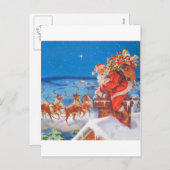 Sinterklaas en zijn machtige rendier feestdagenkaart (Voorkant / Achterkant)