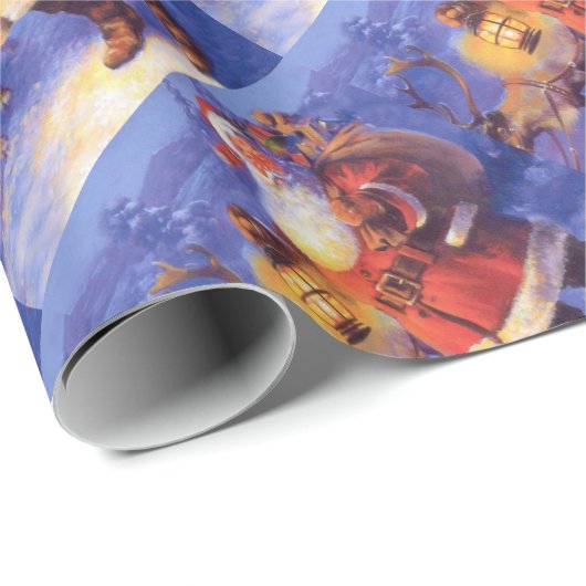 Sinterklaas en zijn rendier cadeaupapier (Rol Hoek)