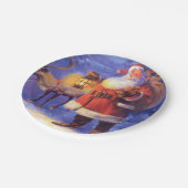 Sinterklaas en zijn rendier papieren bordje (Gekanteld)