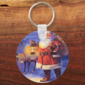 Sinterklaas en zijn rendier sleutelhanger (Voorkant)