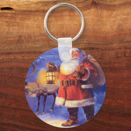 Sinterklaas en zijn rendier sleutelhanger (Voorkant)