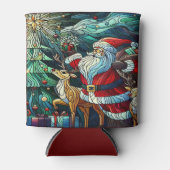 Sinterklaas en zijn rendierdragende geschenken blikjeskoeler (Voorkant)