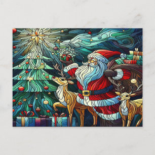 Sinterklaas en zijn rendierdragende geschenken briefkaart