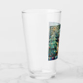 Sinterklaas en zijn rendierdragende geschenken glas (Rechts)