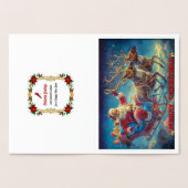 Sinterklaas en zijn rendieren folie kaarten (Binnen)