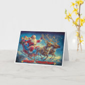 Sinterklaas en zijn rendieren kaart (Gele Bloem)