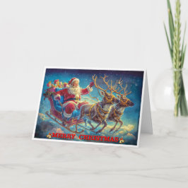 Sinterklaas en zijn rendieren kaart